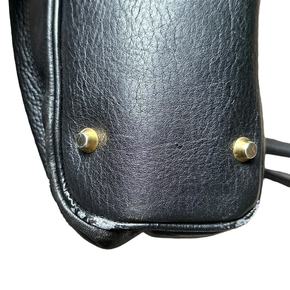 Valentina black leather tote shoulder bag - Picture 9 of 13